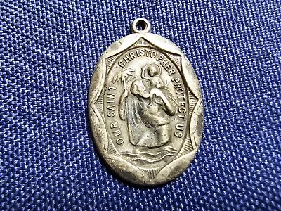 Grandma Grabe's Beautiful Vintage 925 Sterling Silver Saint Christopher Pendant • $0.75