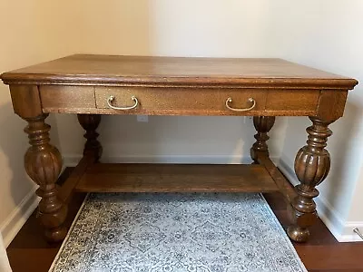 Antique Oak Library Table Desk • $850