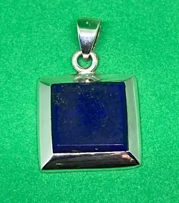 925 Sterling Silver LAPIZ LAZULI Stone Pendant THIRD EYE CHAKRA • £12.95