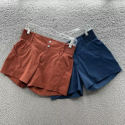 Title Nine Shorts Lot Of 2 Women 2 Blue Rust Clamber Performance Outdoor Hiking • $54.90