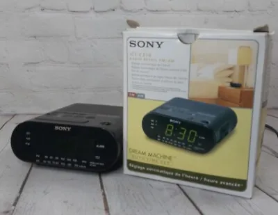 Sony Dream Machine Digital Clock AM/FM Radio Alarm - Black (ICFC218) • $34.99