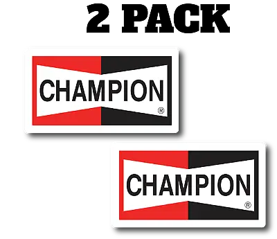 2 PK Champion Spark Plugs Drag Racing Window Sticker Decal   Rat Rod Street Rod • $9.95