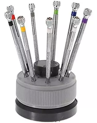 LLFAU New 9 Pcs Precision Watch Flat Blade Slotted Screwdriver Set Watchmakers T • $23.94