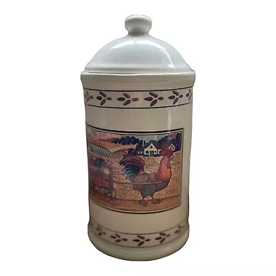 Rooster Pulling Cart Kitchen Canister/Cookie Jar Multi-Color/Ceramic 🐓 EUC • $10