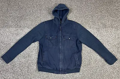 Patagonia Jacket Mens Medium Blue Better Sweater Hybrid Hoodie Knit Sherpa Hood • $74.99