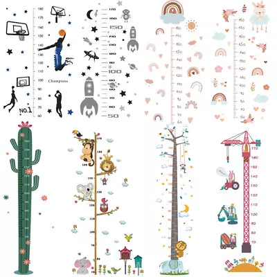 Kids Height Measure Growth Chart Decal Wall Cartoon Stickers Nursery Decor • $16.59