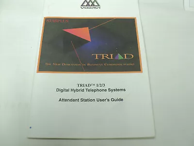 Vodavi Triad Phone User Guide 1/2/3 Digital Hybrid Attendant Station- Paper Copy • $5.49