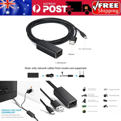 $19.55 • Buy Micro USB To RJ45 Ethernet Adapter TV Network Converter For Fire TV/Chromecast
