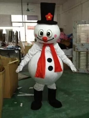 Xmas Snowman Mascot Costume Cartoon Cosplay Halloween Party Adult Dress Outfit • $189.99