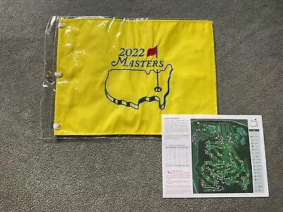  2022 Masters Official Golf Pin Flag Scottie Scheffer Wins W/ Pairing Sheet PGA • $47.99