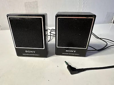 Sony SRS-3 Portable Mini Stereo Speaker System 3.5 MM Jack Vintage • $15