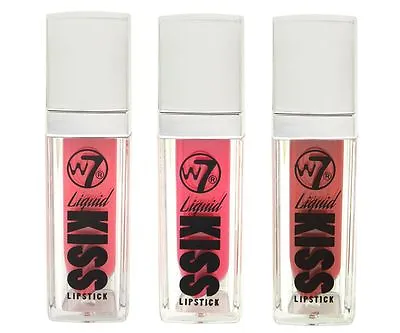 W7 Liquid Kiss Lipstick With Wand - Various Shades Available Pick Yours • £4.99