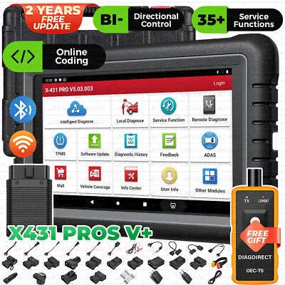 LAUNCH X431 PROS V OBD2 Car Diagnostic Scanner Bidirectional Tool Key Coding UK • £595