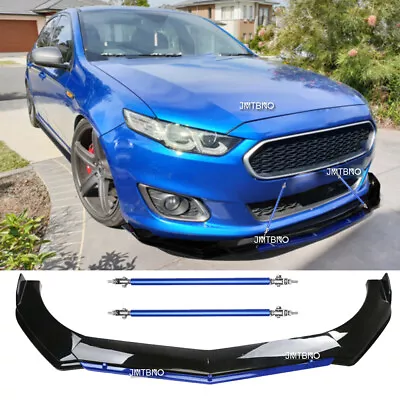 For Ford Mustang Mach-E Shelby GT Car Front Bumper Lips +Strut Rods Blue/Black • $89.26