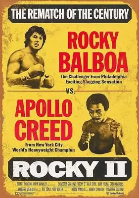 £3.94 • Buy Metal Signs Vintage Retro Pub Home Bar Man Cave Garage Shed Rocky Balboa Tin