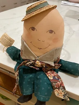 Vintage Humpty Dumpty 1990 Virginia Killmore Americana Folk Art Doll USA W/ Tag • $48