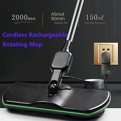 Cordless Power Electric Spinning Mop Rechargeable Floor Cleaner Scrubber Polish • £21.99