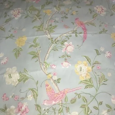 Laura Ashley Summer Palace Duck Egg Fabric ( 85 Cm ) • £39