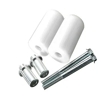 White Universal Motorcycle Frame Sliders Anti Crash Protector For Yamaha Suzuki • $19.64