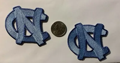 UNC Tar Heels Patch Iron On Logo North Carolina 2.75  Wide Nc Tar Heels 2 Pieces • $11.95