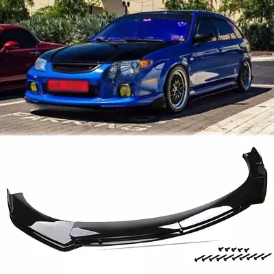 For Mazda Protege Glossy Black Front Bumper Lower Lip Splitter Spoiler Body Kit • $74.99