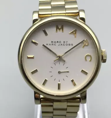 Marc By Marc Jacobs Baker Watch Women Gold Tone 36mm New Battery 6.5  • $33.99