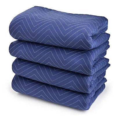 4 Moving Blankets Furniture Pads - Deluxe Pro - Royal Blue 80  X 72  • $24.95