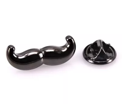 £8.95 • Buy Moustache Metal Pin Badge 3D