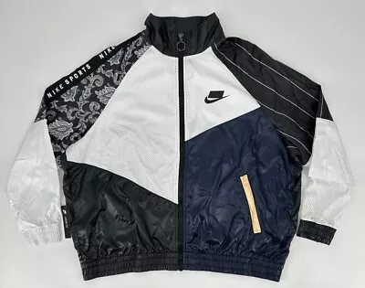 Nike Jacket Women's Large NSW Sportswear Woven Retro Windbreaker AR3025-010 NWT • $128.23