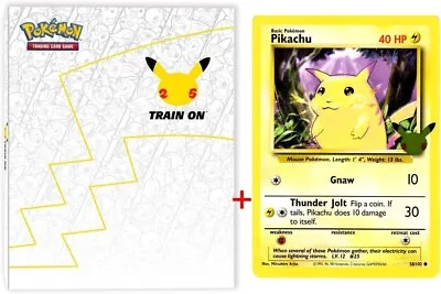 Pokemon 25th Anniversary Folder & Binder For Jumbo Cards Plus JUMBO PIKACHU CARD • $13.99