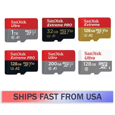 Sandisk Micro SD Card Memory 32GB 64GB 128GB 256GB 512GB 1TB Lot Extreme Ultra • $9.99