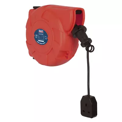 Sealey CRM101 Cable Reel System Retractable 10m 1 X 230V Socket • £61.32