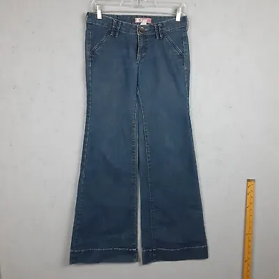 H&M Jeans Womens 27x32 Flary Fit Bule 90s Flared Leg Bell Bottom Preppy Baggy   • $20.77