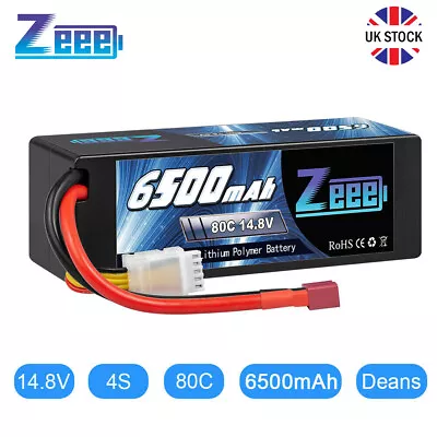 £54.99 • Buy Zeee 6500mAh 80C 14.8V 4S LiPo Battery Deans T For RC Car Boat Truck Helicopter
