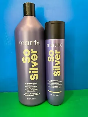 Matrix Total Results So Silver Shampoo & Conditioner 33.8oz & 10.1oz Authentic • $41.90