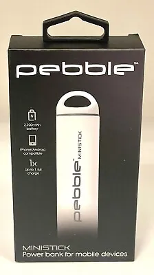 Veho Pebble Ministick 2200mAh Emergency Portable Rechargeable Power Bank White • £12.99