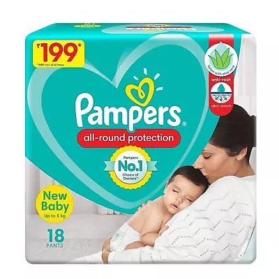 Pampers All Round Protection Pants New Born Extra Small Baby Diapers 10+10=20ps • £45.44