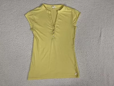 Victorias Secret Shirt Womens Medium Yellow Button Soft Casual Cotton Ladies • $9.88