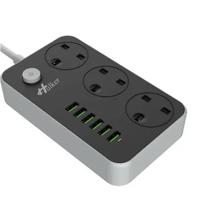 £14.59 • Buy UK Power Strips With 6 USB Ports 3 Way Outlet Extension Lead Surge Protection 2M