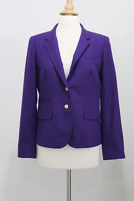 J CREW Purple Wool Schoolboy Blazer Jacket Sz 6 • $69.99