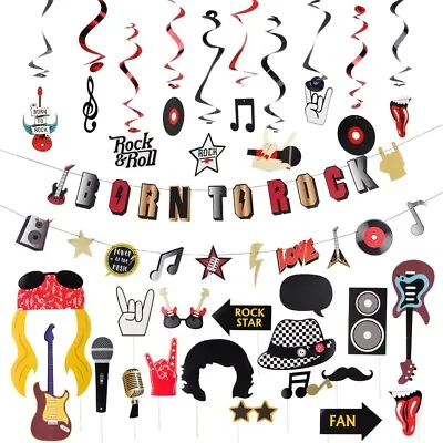 £3.99 • Buy Rock Star Musical Jazz Music Birthday Party Photo Booth Prop Balloons Decoration