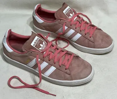 ADIDAS : Originals 80's Retro Campus Pink Suede Sneakers Shoes - UK 8 EU 42 • £39.95