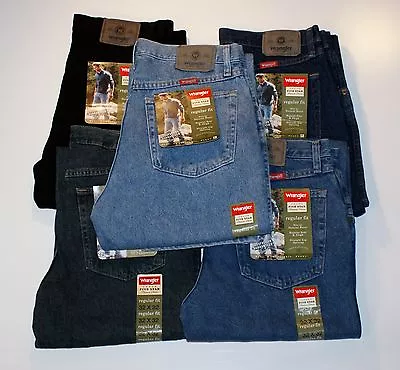 New Wrangler Five Star Regular Fit Jeans Men’s Sizes Five Colors 100% Cotton  • $29.99