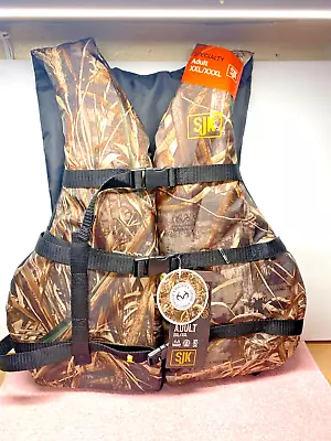 SJK Realtree Max-5 Adult 2XL/3XL USCG Camo Life Jacket Vest - NEW WITH TAGS! • $27.95
