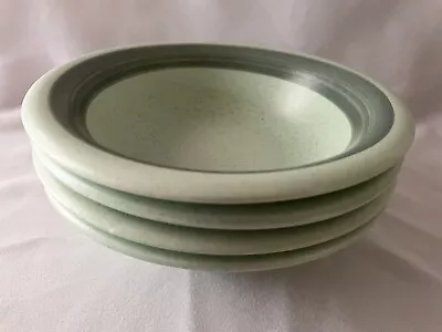 4 Vintage Canonsburg Pottery Limestone Round Cereal Bowls Set 6.5” • $35