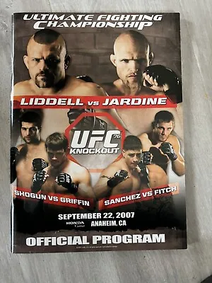 UFC  76 KNOCKOUT OFFICIAL PROGRAM  COLLECTORS SZ 13.25 X9.5  LIDDELL VS JARDINE • $8