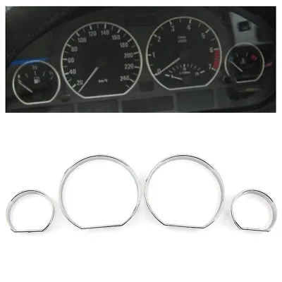 Gauge Dash Dial Rings Bezel Trim Speedometer Frame For BMW E46 1999-2006 Chrome • $12.90