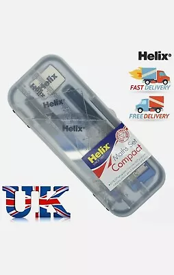 Helix Compact Maths Geometry Set With Compass Ruler Protractor Squares Sharpener • £4.99