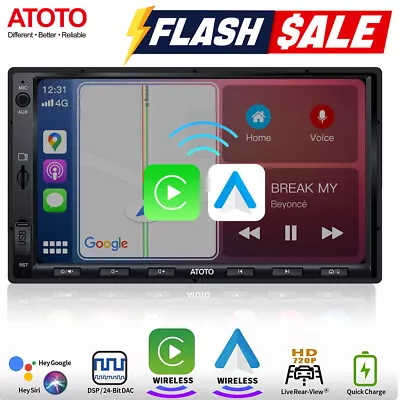 ATOTO F7WE 7in 2Din Car Radio Stereo Wireless Android Auto & CarPlayBlutoothFM • $218.44