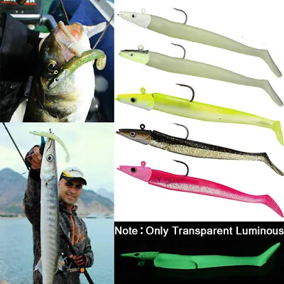 5× 16g Savage Saltwater Sandeel Lures Bass Wrasse Cod Pollock Sea Fishing Tackle • £6.89